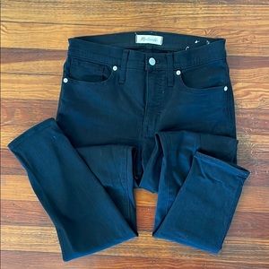 Madewell Highrise Skinny Black Jeans